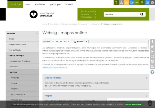 CM Guimarães: Websig – Mapas Online